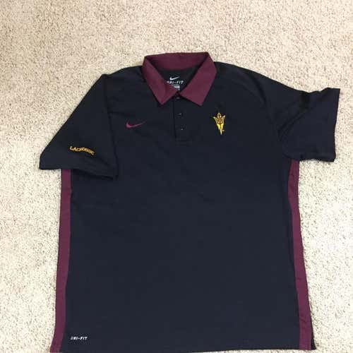 Nike Arizona State Lacrosse Mens Polo Golf Shirt Sz XL