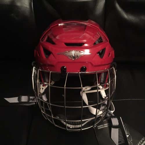 Mission Inhaler Helmet Red Medium With Cage