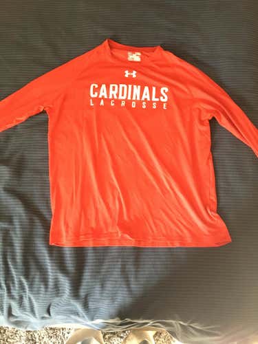 Red Long Sleeved Cardinals Lacrosse Shirt Size XL