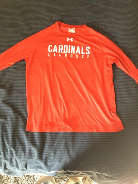 Red Long Sleeved Cardinals Lacrosse Shirt Size XL