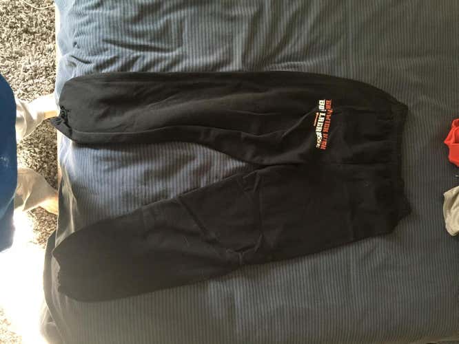 New Black Greenwich Lacrosse Sweatpants, Size L