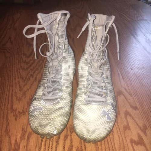 Gray Under Armour Lacrosse Cleats