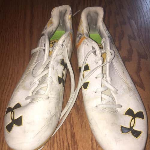 Towson White Under Armor Lacrosse Cleats