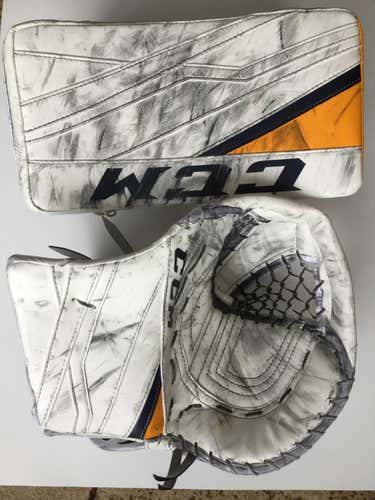 Canadian Made Pro Return CCM Eflex 3 Goalie Glove & Blocker - 590 break