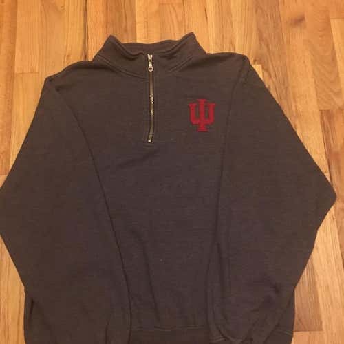 New Indiana Hoosiers Grey Quarter Zip Jacket