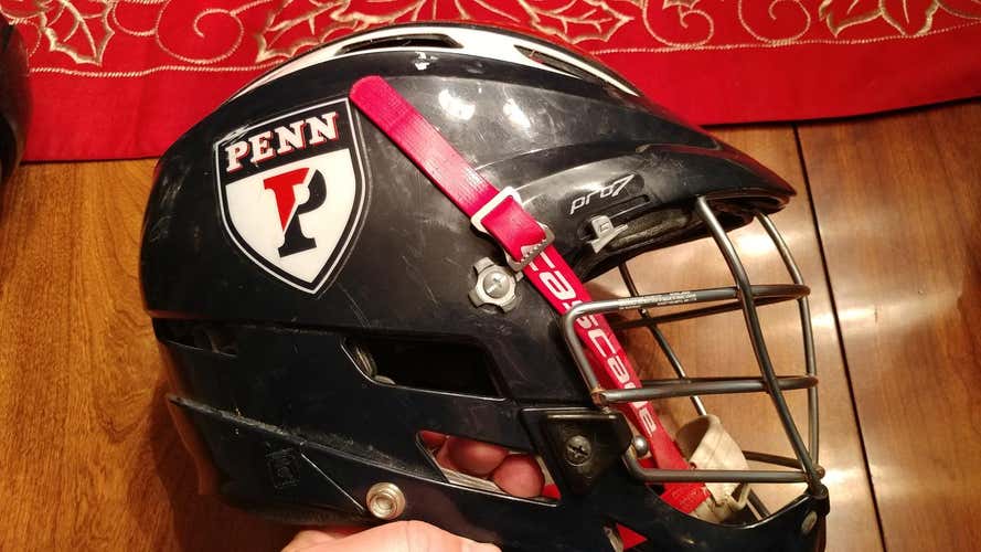 Penn Quakers game worn helmet