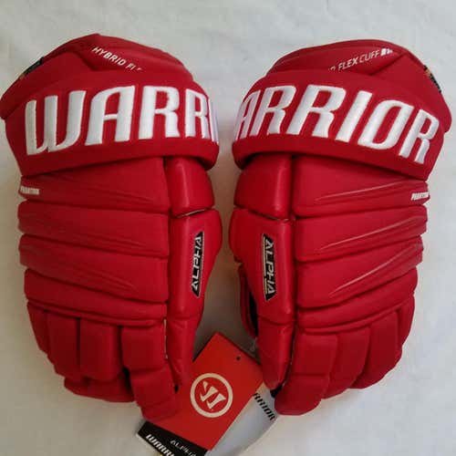 WARRIOR ALPHA QX 13" HOCKEY GLOVES RED BRAND NEW WITH TAGS