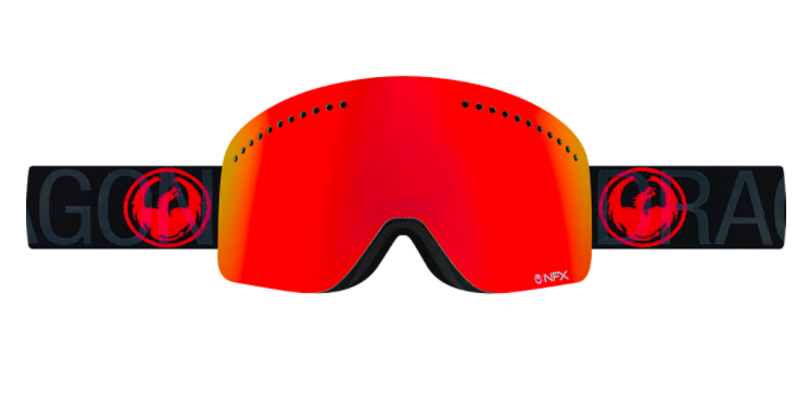 New Dragon NFX Goggles - Covert/Red + Ion  With Spare Lens