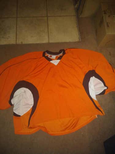 Blank orange goalie cut jersey
