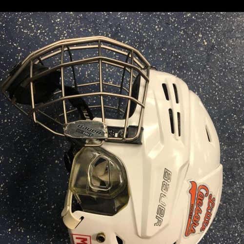 Bauer White Helmet With Cage