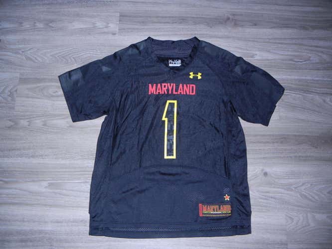University of Maryland Under Armour Jersey Sz Youth Large Black