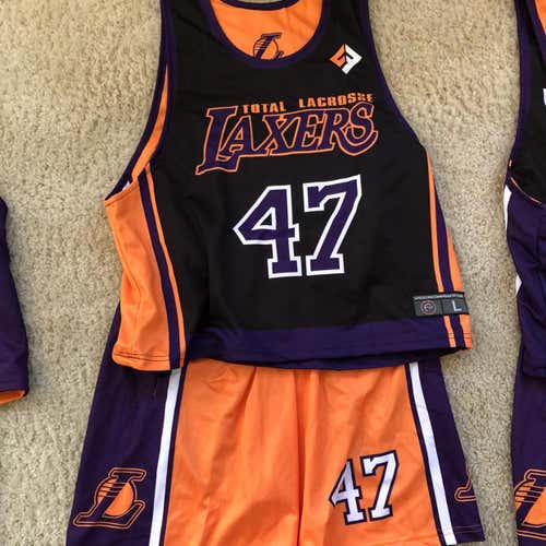 LA LAXERS Full Uniform (New/UNUSED) Size Large Jersey Size M Shorts Uniform #47 SZAKOS