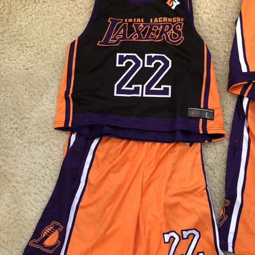 LA LAXERS Full Uniform (New/UNUSED) Size L Jersey Size L Shorts Uniform #22
