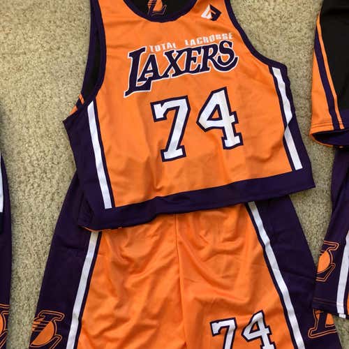 LA LAXERS Full Uniform (New/UNUSED) Size L Jersey Size L Shorts Uniform #74 VESSEY