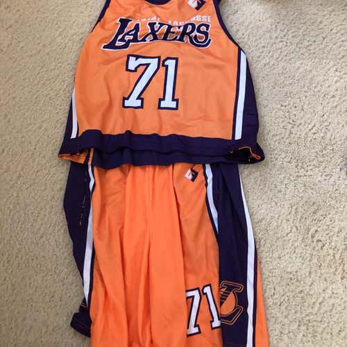 LA LAXERS Full Uniform (New/UNUSED) Size 3XL Jersey Size 2XL Shorts Uniform #71 BEACH BUM
