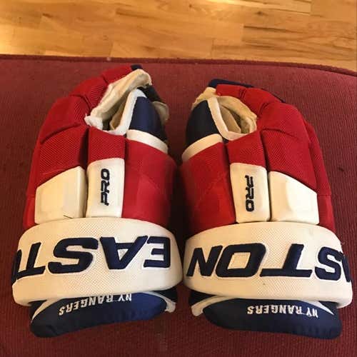 Easton New York Rangers Pro Stock Gloves