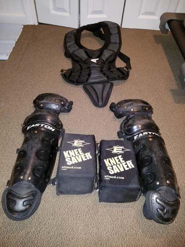 Easton Catcher's Shin Guards and Chest Protector - Size Intermediate