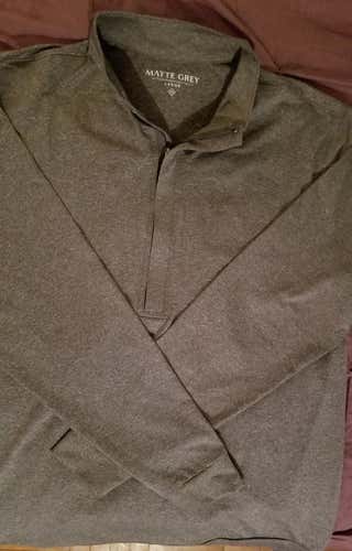 BRAND NEW Matte Grey Hightower Half Zip Long-Sleeve Pull-Over