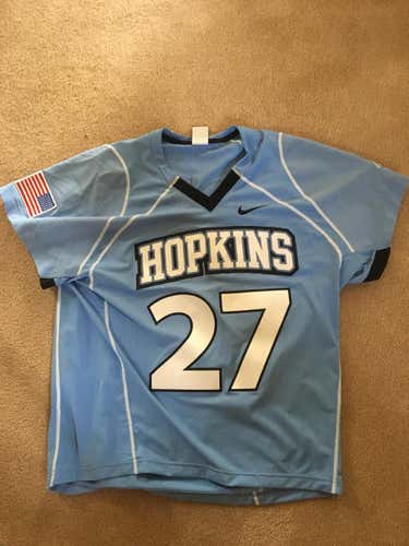 Authentic Johns Hopkins Game Worn Jersey w/ Patches