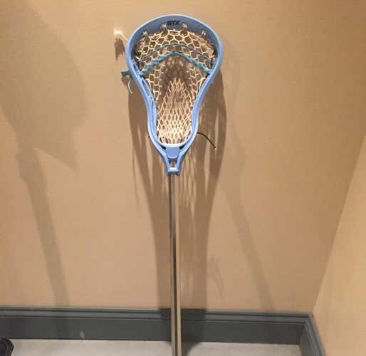 Baby Blue STX Hammer on a STX AL6000+ Pro Shafts Men’s Lacrosse Stick