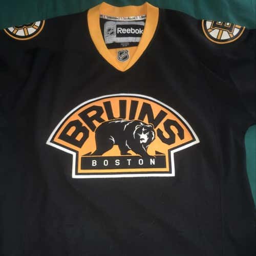 Boston Bruins Black Reebok Edge S/P Hockey Jersey