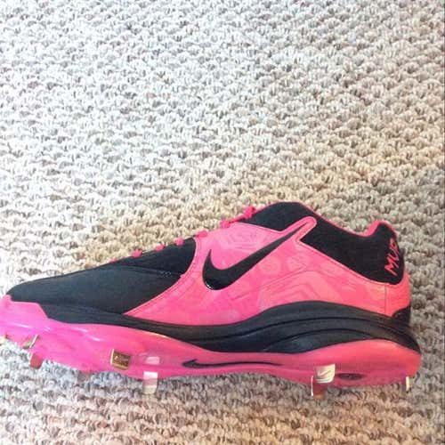 New Special Edition Mother’s Day Nike MVP Low Pink Black Metal Baseball Cleats Size 11
