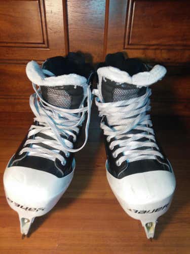 Bauer Pro Goalie Skates Senior Skate Size 11- Bauer Reactor 2000 Goalie Blocker Regular Senior