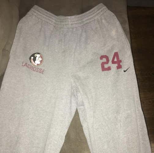 Team Issued Nike Florida State Lacrosse Sweatpants #24