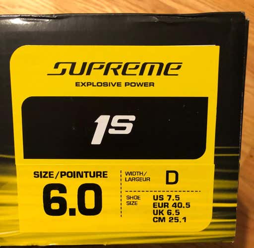 FS:  Bauer 1S, Size 6D, Brand-New In Box