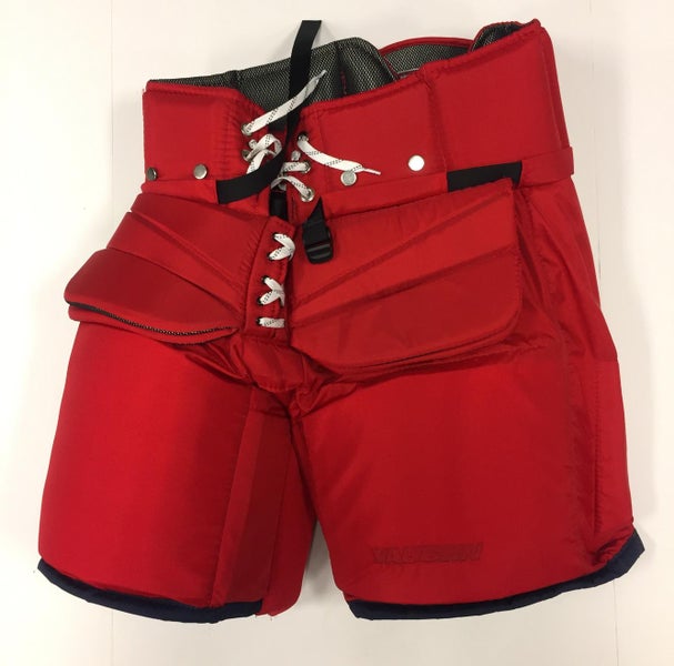 New! Curtis McElhinney Columbus Blue Jackets Vaughn Goalie Pants Senior *Large*