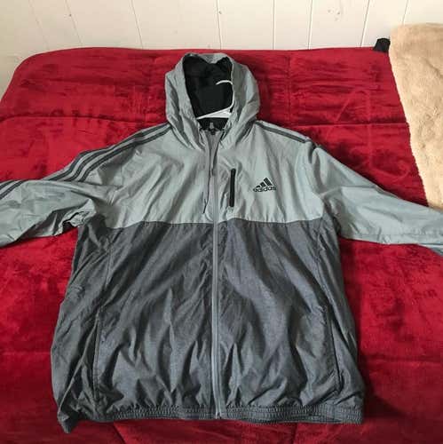 Gray Adidas Hooded Jacket
