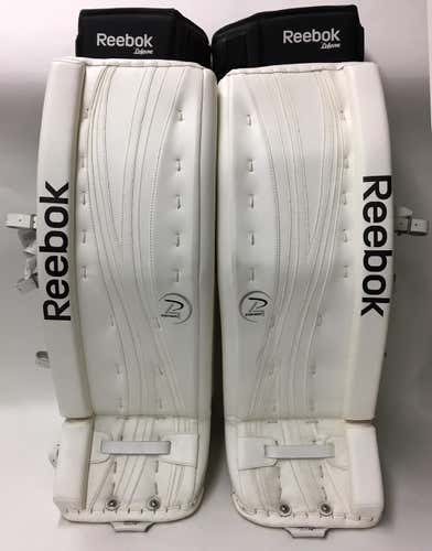 New Reebok Premier 4 Pro Senior Goalie Leg Pads 34"+1 white