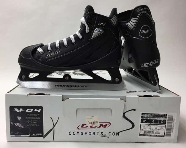 New CCM V04 Junior Goalie Skates Size 4D