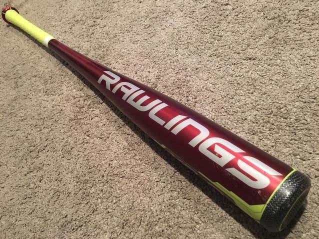 2017 Rawlings VELO Hybrid ~ Red 33/30 BBCOR w/ New Matching Neon Lizard Skins Grip