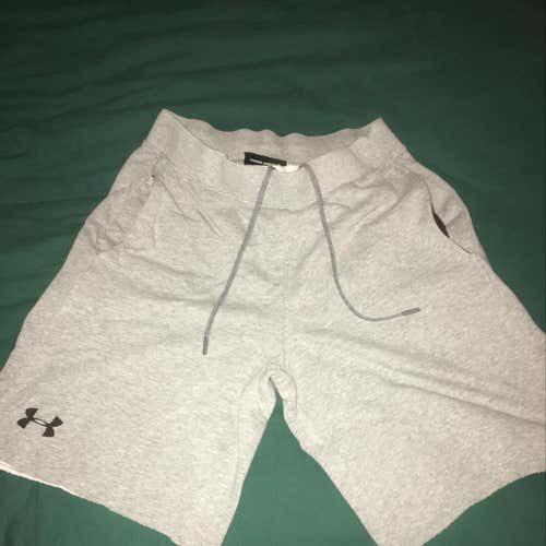Under Armour Storm Techfit Gym Fleece Jogger Shorts Gray Medium