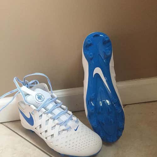 Brand New Huarache V Lax Cleats - Retail $100!! White/Photo Blue (REPOST2)