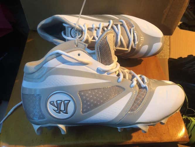 New Warrior burn 7.0 Lacrosse cleats size 9.5 LAX BOOTS
