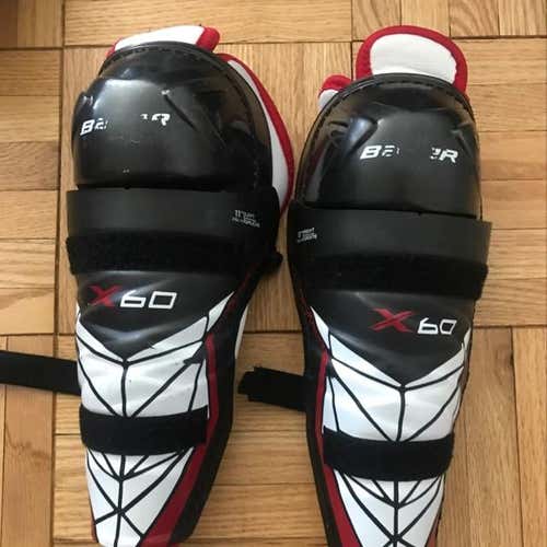 Used Bauer X60 Junior Shin Gaurds