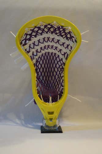 "New" Vipr1 Custom dyed yellow/purple box lacrosse head with semi soft mesh