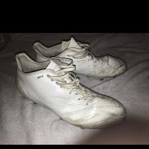 Used 10.5 Adidas White Low Cleats