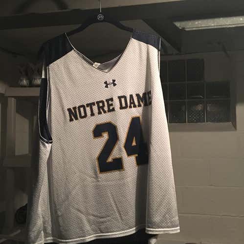 notre dame lacrosse pinnie