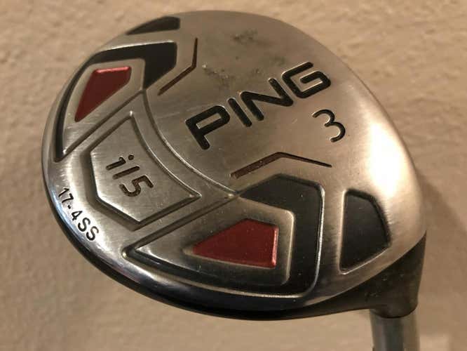 Ping i15 15* 3 Fairway Wood with Aldila RIP 60 Stiff Flex shaft