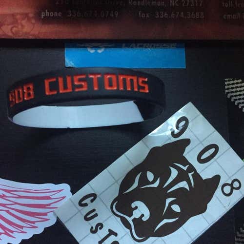 908 Customs Sticker And Wristband