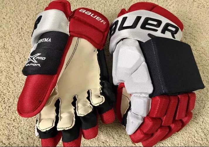 NHL PRO STOCK BAUER 1X 14” HOCKEY GLOVES WINNIPEG JETS HERITAGE CLASSIC