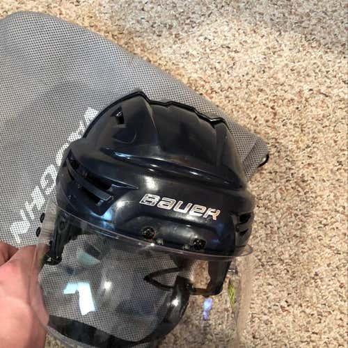 Used Navy Bauer React Helmet Medium With CCm Visor