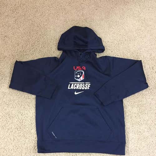 Nike USA Lacrosse Mens Hoodie Sweatshirt Sz Medium