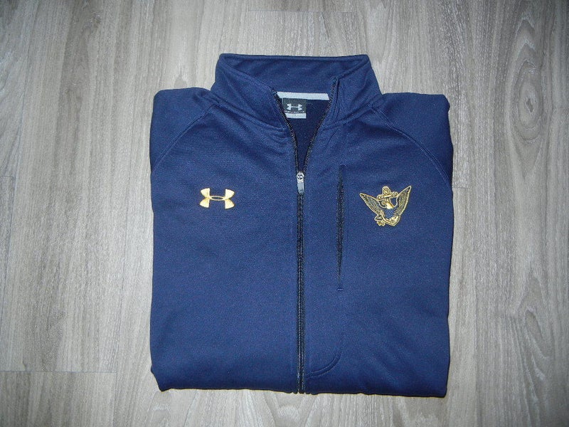 U.S Naval Academy Under Armour Zip Up Fleece Jacket Sz LG