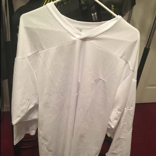 White CCM Practice Jersey MEDIUM