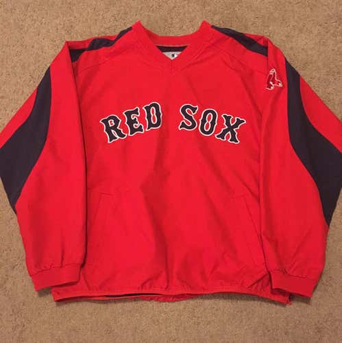 Majestic On Field Boston Red Sox Jacket Sweatshirt Large