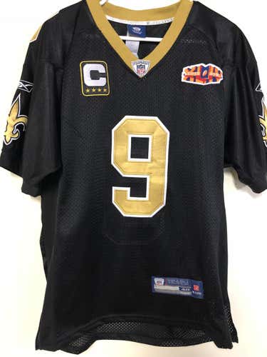 Used Authentic Reebok Drew Brees Saints Jersey Adult Large